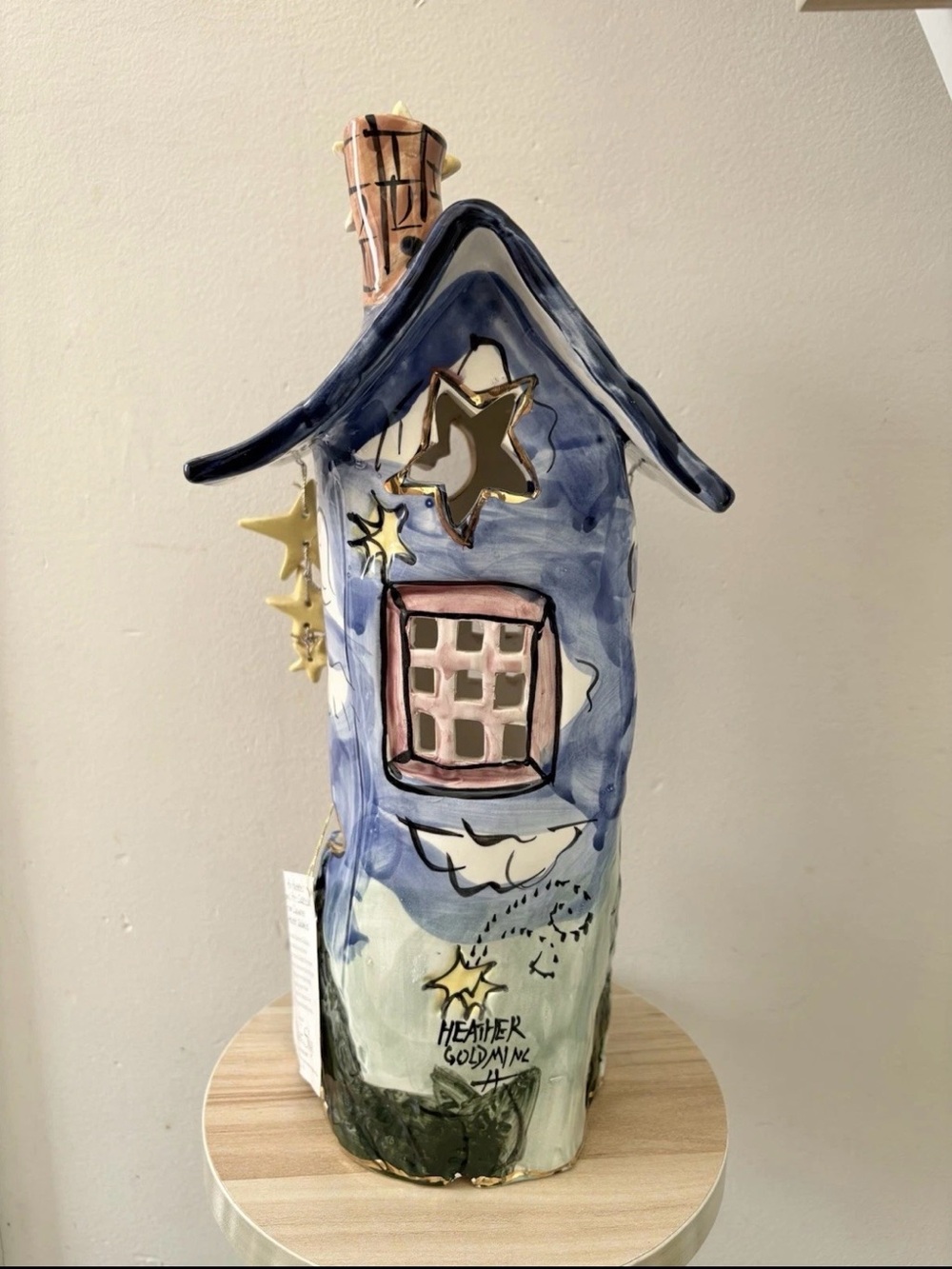 The Stargazer - Blue Sky Claysorks by Heather Goldminc Tea Light 2000 - Picture 4 of 13